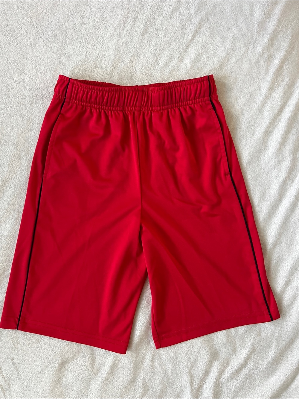 jumping beans Red Athletic Shorts with Black Side Piping